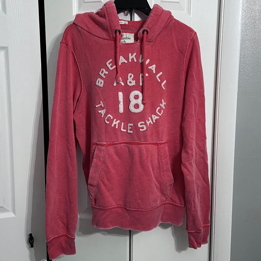 Light Red Men’s Abercrombie and Fitch Hoodie